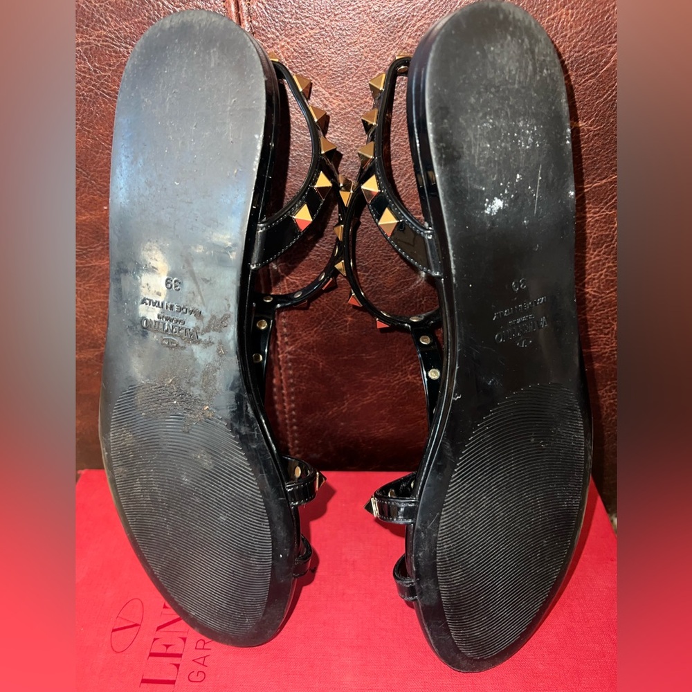 Valentino Garavani Rockstud Jelly Flat Gladiator Sandals - EUC - Sz 39 - Picture 5 of 12